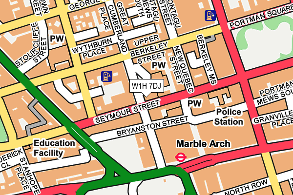 W1H 7DJ map - OS OpenMap – Local (Ordnance Survey)