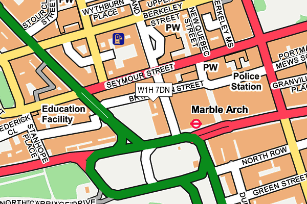 W1H 7DN map - OS OpenMap – Local (Ordnance Survey)