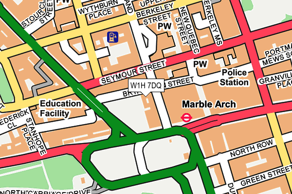 W1H 7DQ map - OS OpenMap – Local (Ordnance Survey)