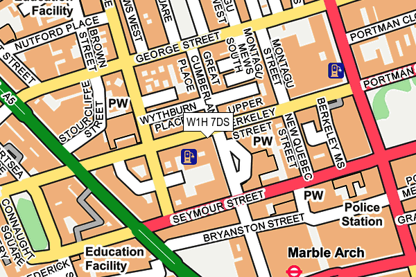 W1H 7DS map - OS OpenMap – Local (Ordnance Survey)