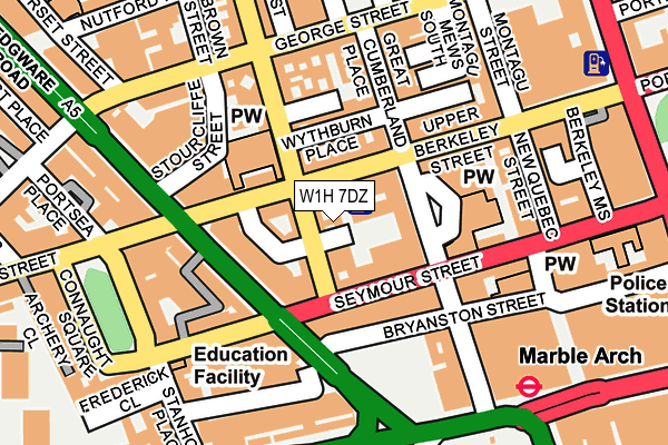 W1H 7DZ map - OS OpenMap – Local (Ordnance Survey)