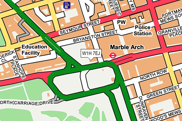W1H 7EJ map - OS OpenMap – Local (Ordnance Survey)