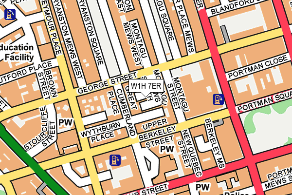 W1H 7ER map - OS OpenMap – Local (Ordnance Survey)