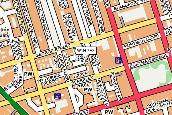 W1H 7EX map - OS OpenMap – Local (Ordnance Survey)