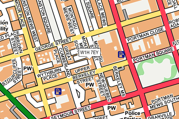 W1H 7EY map - OS OpenMap – Local (Ordnance Survey)