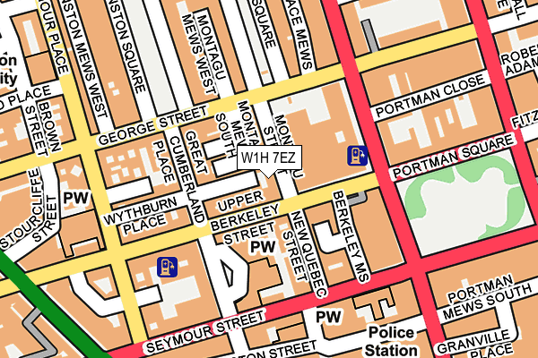 W1H 7EZ map - OS OpenMap – Local (Ordnance Survey)