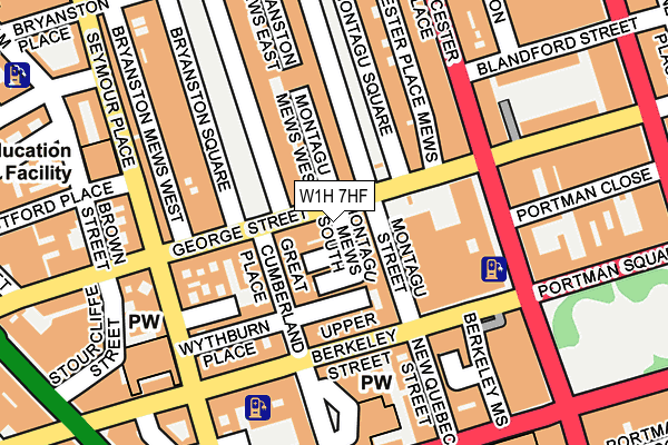 W1H 7HF map - OS OpenMap – Local (Ordnance Survey)
