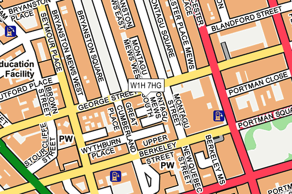 W1H 7HG map - OS OpenMap – Local (Ordnance Survey)