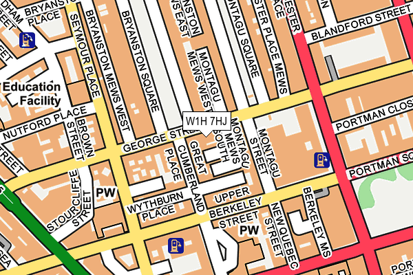 W1H 7HJ map - OS OpenMap – Local (Ordnance Survey)
