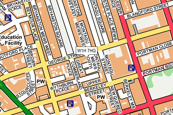 W1H 7HQ map - OS OpenMap – Local (Ordnance Survey)