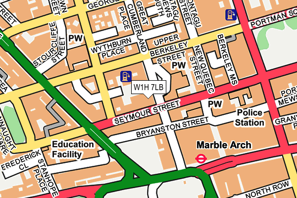 W1H 7LB map - OS OpenMap – Local (Ordnance Survey)