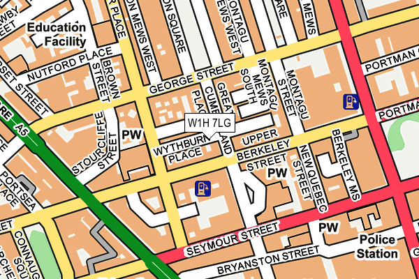 W1H 7LG map - OS OpenMap – Local (Ordnance Survey)