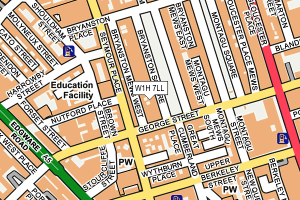 W1H 7LL map - OS OpenMap – Local (Ordnance Survey)