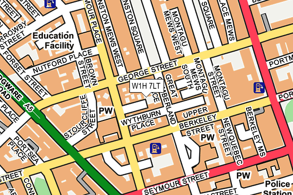W1H 7LT map - OS OpenMap – Local (Ordnance Survey)
