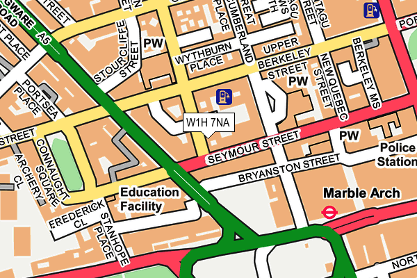 W1H 7NA map - OS OpenMap – Local (Ordnance Survey)