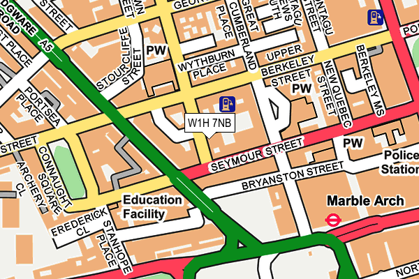 W1H 7NB map - OS OpenMap – Local (Ordnance Survey)