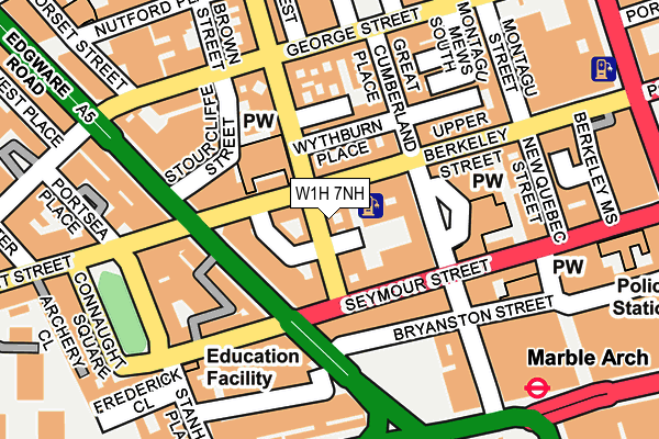 W1H 7NH map - OS OpenMap – Local (Ordnance Survey)