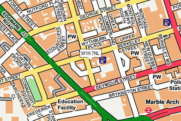 W1H 7NL map - OS OpenMap – Local (Ordnance Survey)