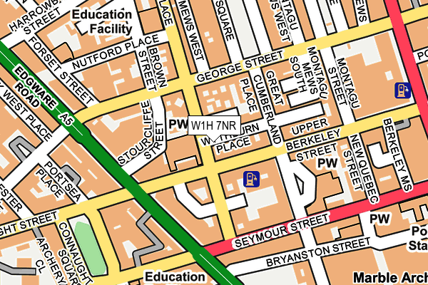 W1H 7NR map - OS OpenMap – Local (Ordnance Survey)