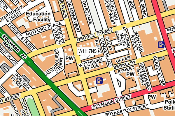 W1H 7NS map - OS OpenMap – Local (Ordnance Survey)