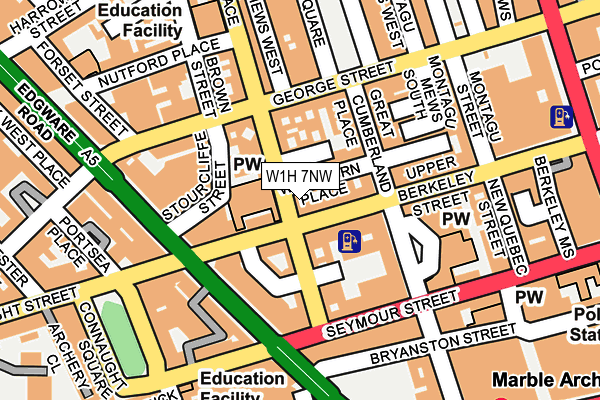 W1H 7NW map - OS OpenMap – Local (Ordnance Survey)