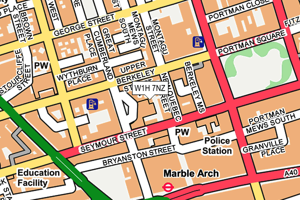 W1H 7NZ map - OS OpenMap – Local (Ordnance Survey)