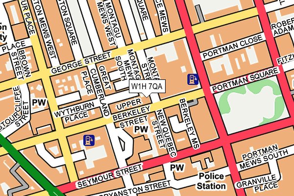 W1H 7QA map - OS OpenMap – Local (Ordnance Survey)