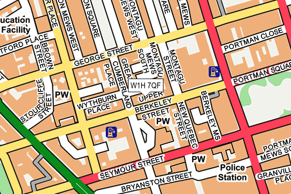 W1H 7QF map - OS OpenMap – Local (Ordnance Survey)