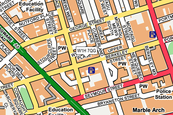 W1H 7QG map - OS OpenMap – Local (Ordnance Survey)