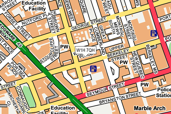 W1H 7QH map - OS OpenMap – Local (Ordnance Survey)