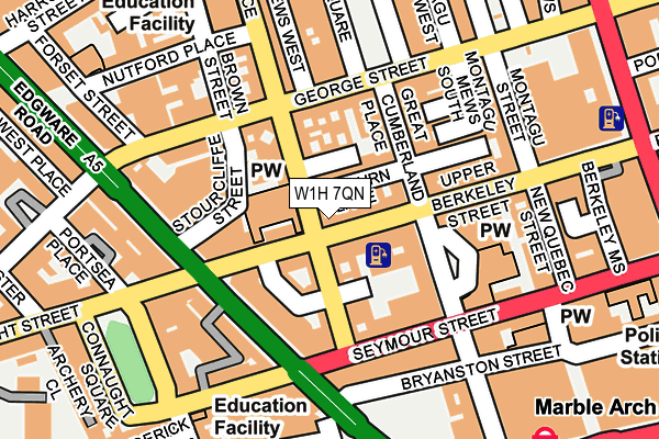 W1H 7QN map - OS OpenMap – Local (Ordnance Survey)