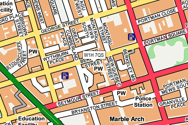 W1H 7QS map - OS OpenMap – Local (Ordnance Survey)