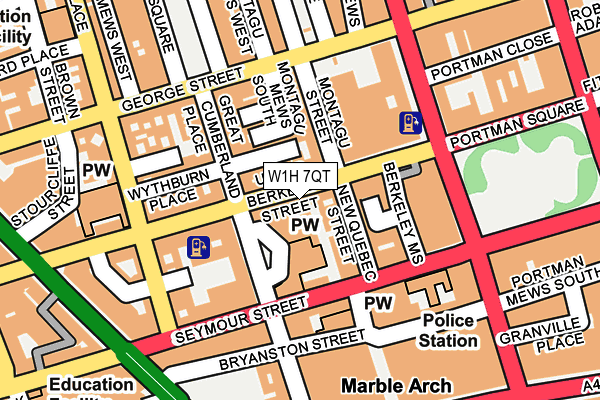 W1H 7QT map - OS OpenMap – Local (Ordnance Survey)