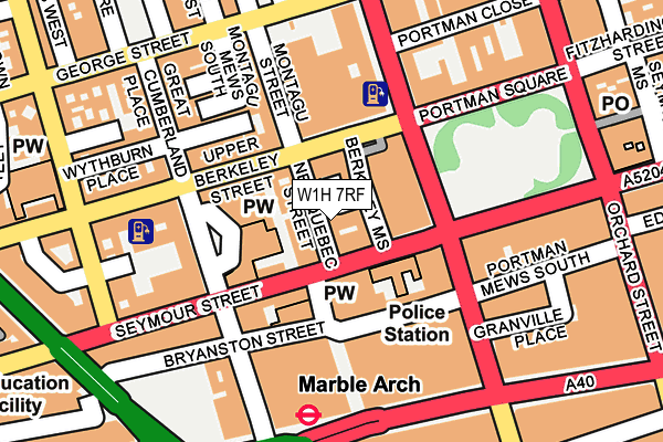 W1H 7RF map - OS OpenMap – Local (Ordnance Survey)