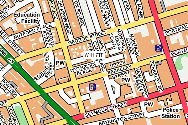 W1H 7TF map - OS OpenMap – Local (Ordnance Survey)