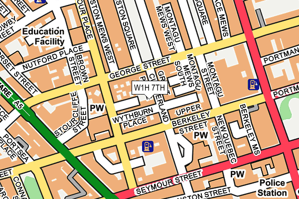 W1H 7TH map - OS OpenMap – Local (Ordnance Survey)