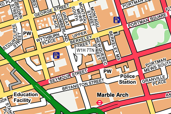 W1H 7TN map - OS OpenMap – Local (Ordnance Survey)