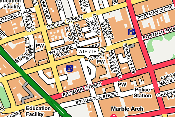 W1H 7TP map - OS OpenMap – Local (Ordnance Survey)