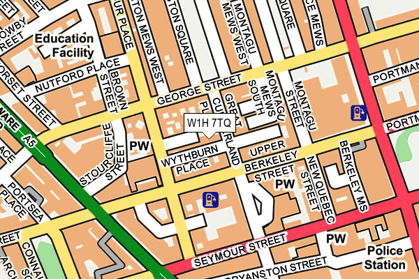 W1H 7TQ map - OS OpenMap – Local (Ordnance Survey)