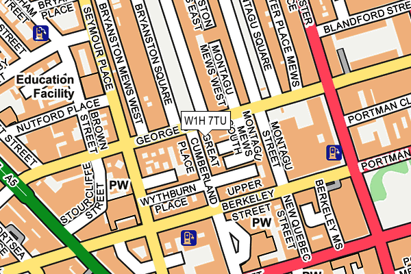 W1H 7TU map - OS OpenMap – Local (Ordnance Survey)