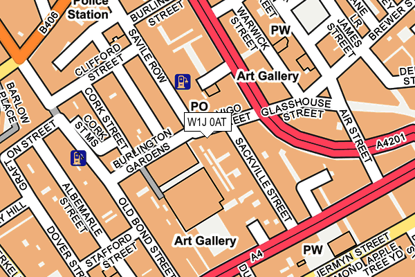 W1J 0AT map - OS OpenMap – Local (Ordnance Survey)