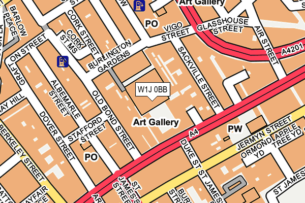 W1J 0BB map - OS OpenMap – Local (Ordnance Survey)