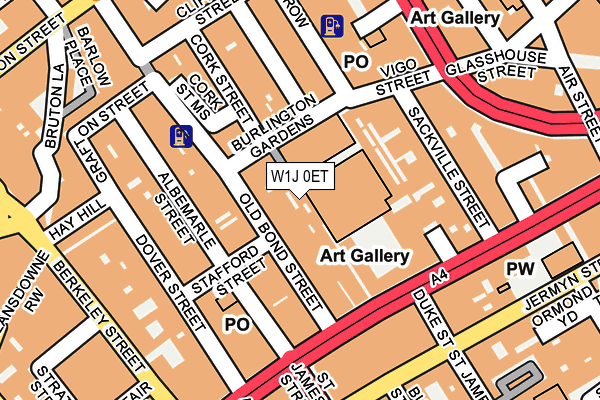 W1J 0ET map - OS OpenMap – Local (Ordnance Survey)