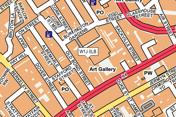 W1J 0LB map - OS OpenMap – Local (Ordnance Survey)