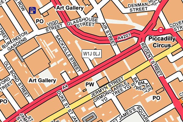 W1J 0LJ map - OS OpenMap – Local (Ordnance Survey)