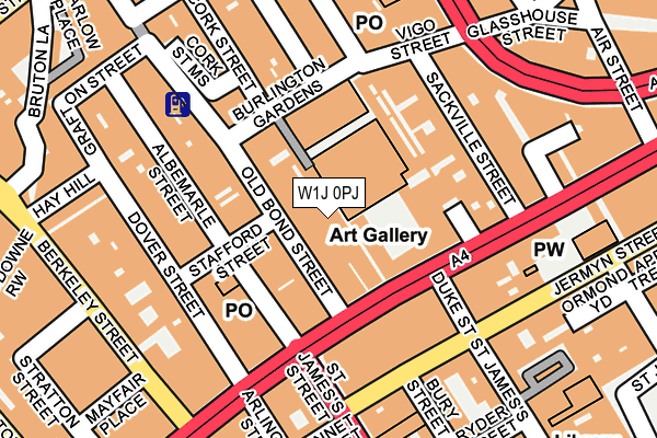 W1J 0PJ map - OS OpenMap – Local (Ordnance Survey)