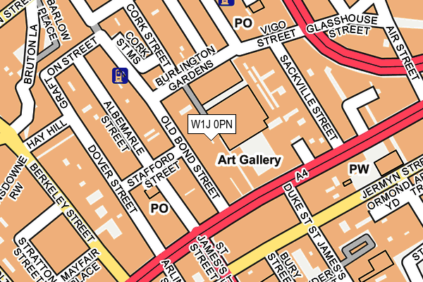 W1J 0PN map - OS OpenMap – Local (Ordnance Survey)