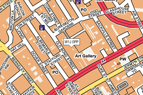 W1J 0PP map - OS OpenMap – Local (Ordnance Survey)