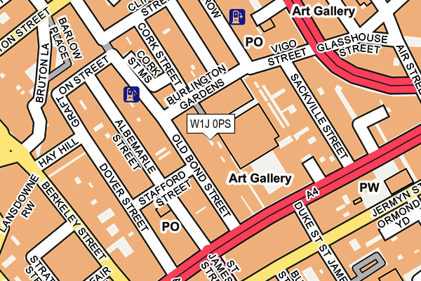 W1J 0PS map - OS OpenMap – Local (Ordnance Survey)