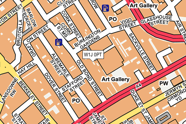 W1J 0PT map - OS OpenMap – Local (Ordnance Survey)